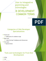 WEB DEVELOPMENT COMMON TERMS