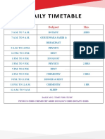 TIMETABLE