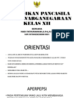 Pendidikan Pancasila Dan Kewarganegaraan Kelas Xii: Bersama Hadi Fathurahman, S.Pd.,M.Si NIP.19750626200901001