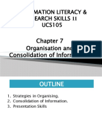 CHAP 7 Organisation and Consolidation of Information