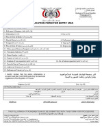 Yemen Visa Form