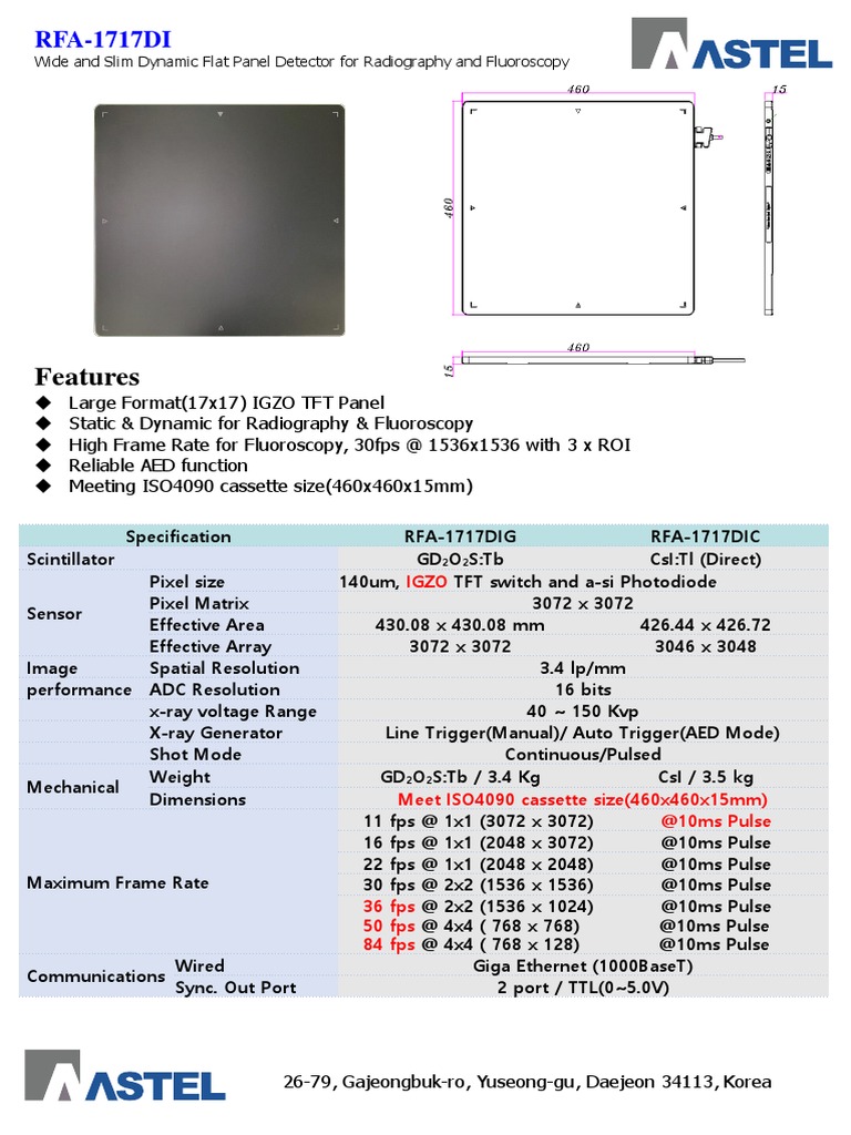 Dynamic Flat Panel Detector RFA-1717DI | PDF
