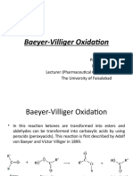 Baeyer-Villiger Oxidation: Prepared by Hina Sharif Lecturer (Pharmaceutical Chemistry) The University of Faisalabad