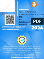 Aluno Teste: Ifbw - Instituto de Formação Bruno E William