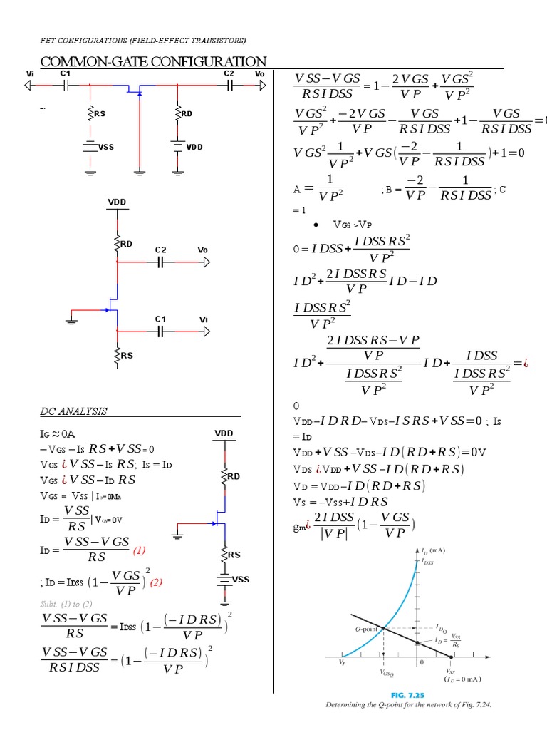 Jfet Common Gate Configuration PDF Information And Communications