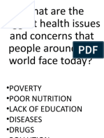 What Are The Biggest Health Issues and Concerns That People Around The World Face Today?