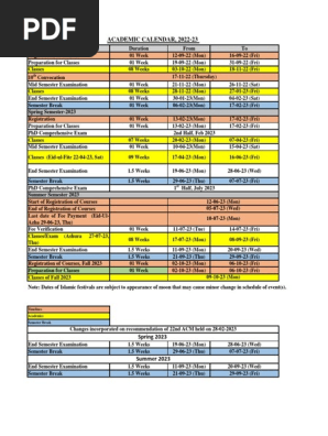 academic calendar 2022-23- amended