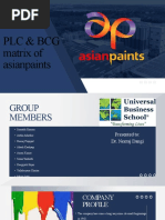 PLC & BCG Matrix of Asianpaints