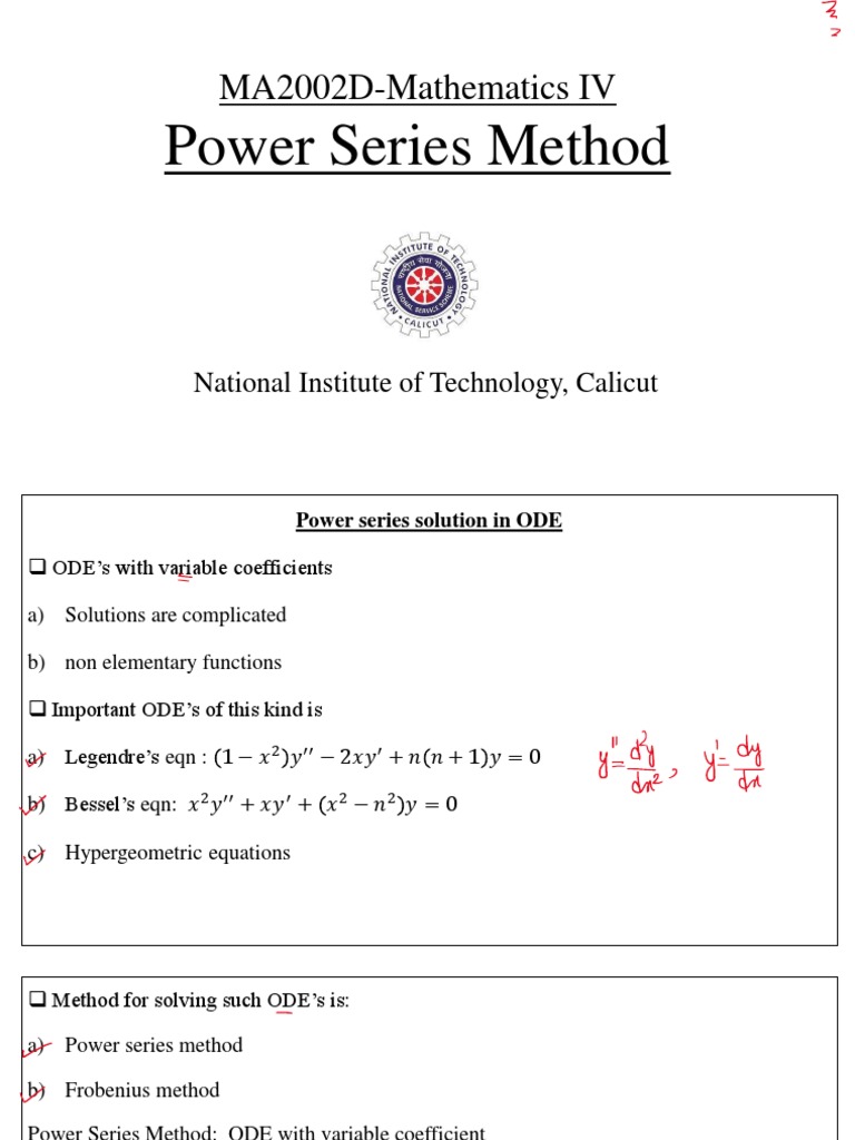 L15 power series method pdf power series ordinary differential