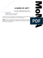 What Makes A Work of Art?: Worksheet