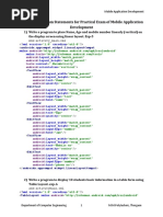 Important Program Statements For Practical Exam of Mobile Application Development