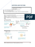 Hysical Quantities and Vectors: Standards and Units The International Standard, or SI (Système International) Units