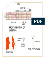 Front Elevation of Sheeting: 2-ISMC 125 2-ISMC 125