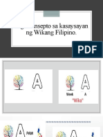 Mga Kunsepto Sa Kasaysayan NG Wikang Filipino