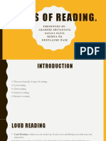 Types of Reading.: Presented By: Akarshi Srivastava Sayali Patil Remya Ek Deeplaxmi Naik