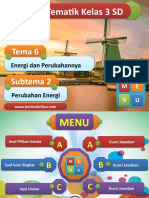 Soal Tematik Kelas 3 SD Tema 6 Subtema 2 Perubahan Energi