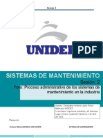 Foro Proceso Administrativo de Los Sistemas de Mantenimiento en La Industria