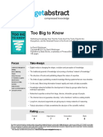 Too Big To Know: Focus Take-Aways