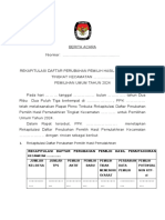 Rekapitulasi Pemilih Kecamatan