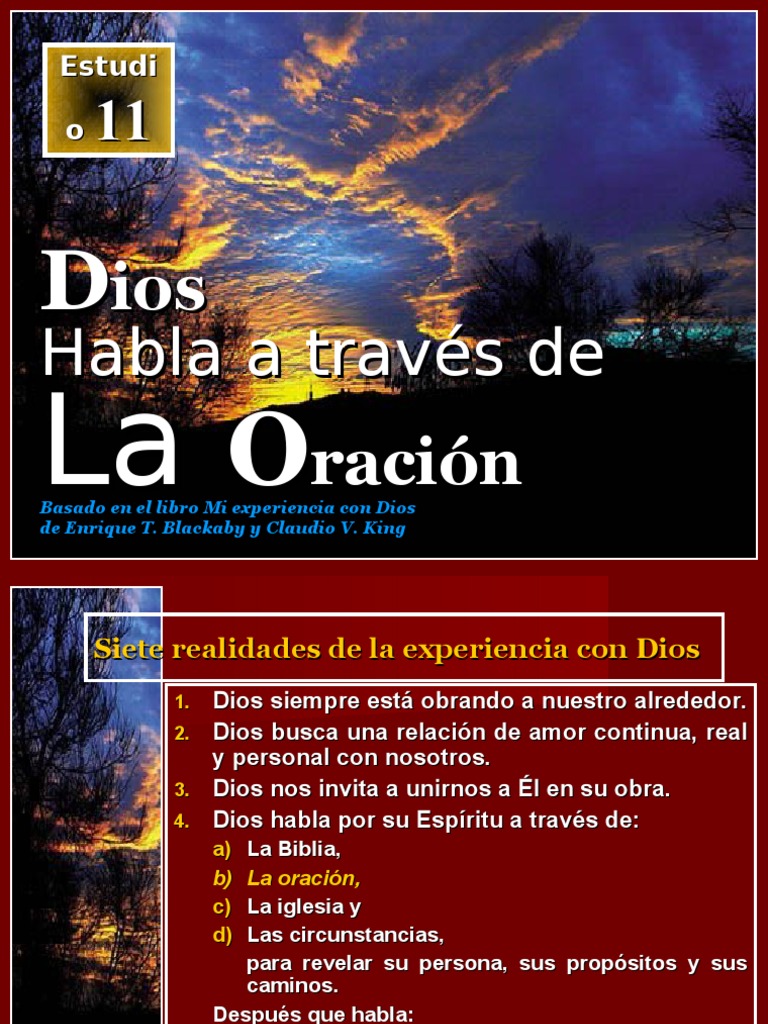 011 Dios Habla A Traves de La Oracion | PDF | Oración | espíritu Santo