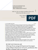 Pengaruh Keputusan Investasi, Keputusan Pendanaan Dan Kebijakan Dividen Terhadap Nilai Perusahaan