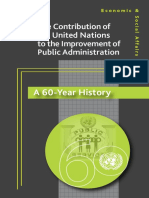 60 Year History - Contribution of UN To Pub Admin