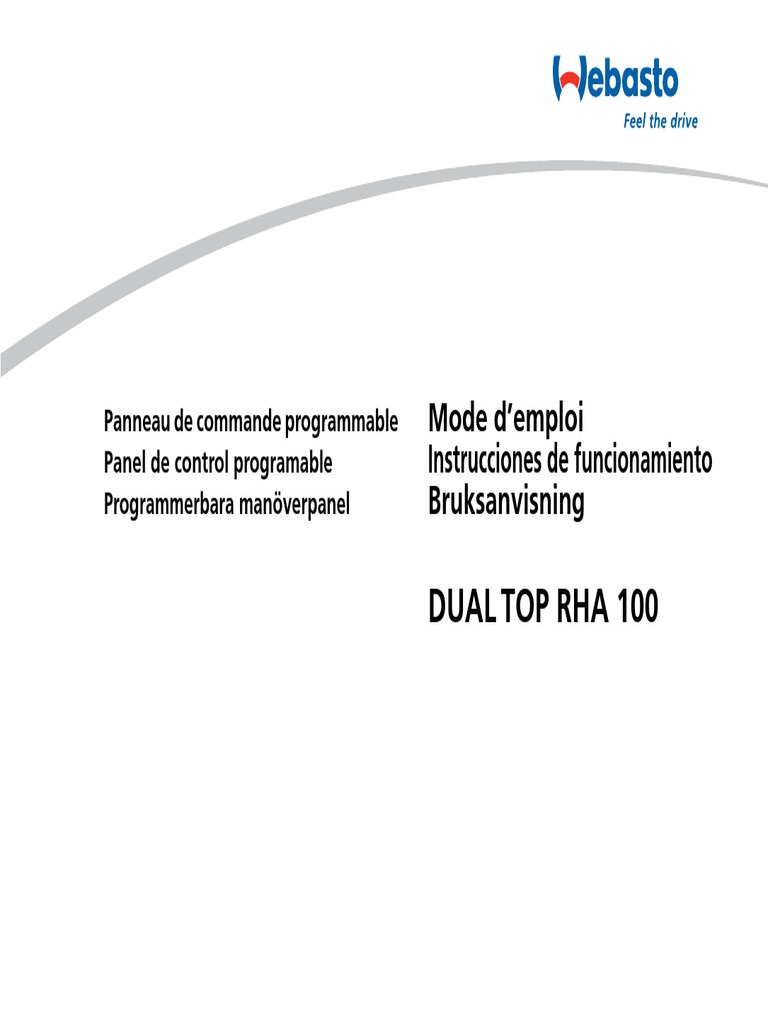9023406A Operating Instructions Dual Top Programmable Control Panel ES ...