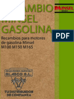 Recambios para Motores de Gasolina Minsel M100 M150 M165