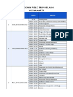 Rundown Field Trip Kelas 6