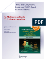 Final Setting Time and Compressive Strength of Fly Ash and GGBS-Based Geopolymer Paste and Mortar