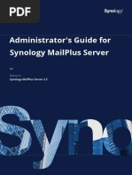 Administrator'S Guide For Synology Mailplus Server: Based On