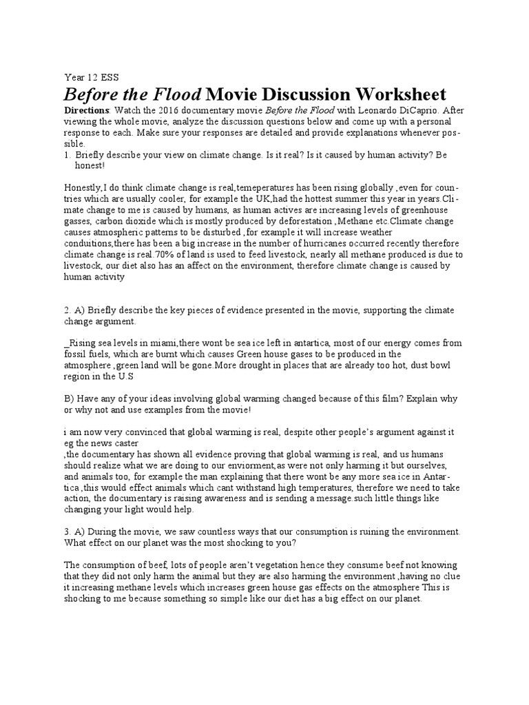 after-the-flood-movie-discussion-sheet-pdf-climate-change-greenhouse-gas