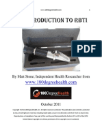 An Introduction To RBTI: by Matt Stone Independent Health Researcher From