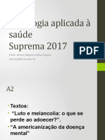 Psicologia Aplicada A Saúde Súprema 2017: Profa. Alinne Nogueira Silva Coppus