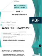 Week 13 - ITB - Lecture Slides - Stakeholders