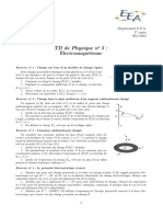 TD de Physique N 3: Électromagnétisme: E.N.S. de Cachan Département E.E.A. M2 Fe 3 Année Physique Appliquée 2011-2012