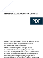 Materi Kuliah - 5 PEMBERDAYAAN SEBUAH PROSES