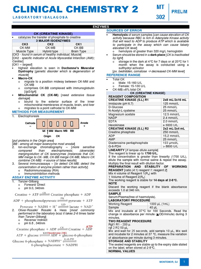 Oliver Rosalki Method for CK Measurement | PDF | Alanine Transaminase ...