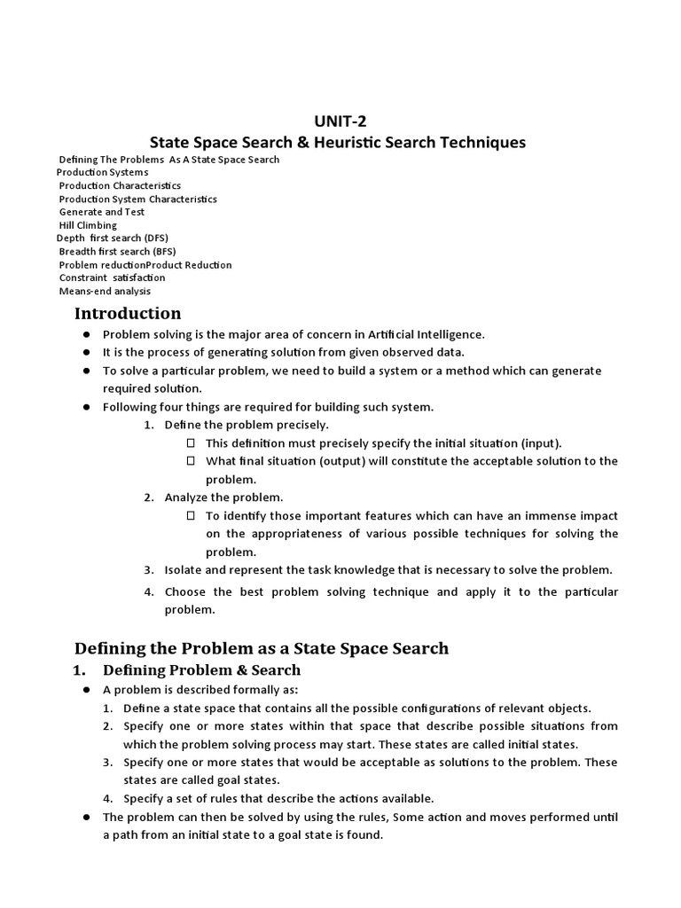 State Space and Heuristic Search Techniques | PDF | Mathematical Logic ...