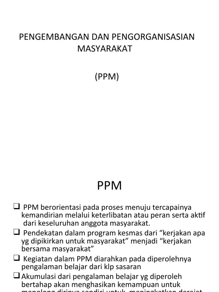 Kuliah 3 - 4 - Pendekatan PPM | PDF | Karier & Perkembangan | Sains ...
