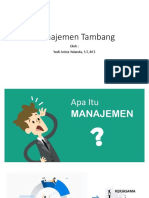 Manajemen Tambang: Oleh: Yudi Arista Yulanda, S.T.,M.T