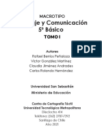 Lenguaje y Comunicación 5º Básico: Tomo I