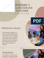 Describe A Multiliterate Teacher