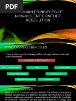 Gandhian Principles of Non-Violent Conflict Resolution