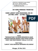 Tata Ibadah Hari Minggu Trinitas & Hari Lanjut Usia Nasional Ke-25 (29 MEI 1996 - 29 MEI 2021)