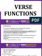 Inverse Functions: Math 11A: General Mathematics