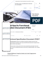 Functional Specification Design (FSD) (Template) | PDF