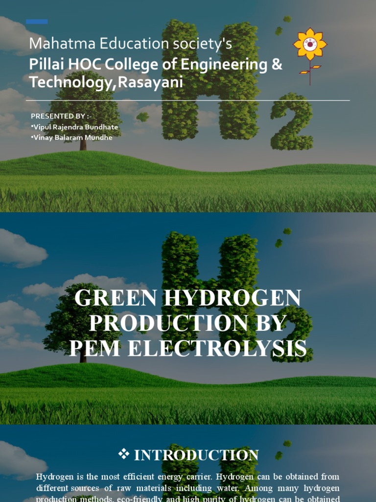 Green Hydrogen via PEM Electrolysis | PDF