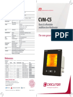 Technical features and measurements of the CVM-C5 Multimeter