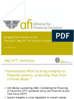 Bringing Smart Policies To Life The Basics: AML/CFT For Financial Inclusion